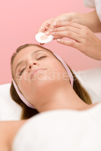 Gesichtspflege Frau Kosmetik Behandlung Salon Gesicht Stock foto © CandyboxPhoto