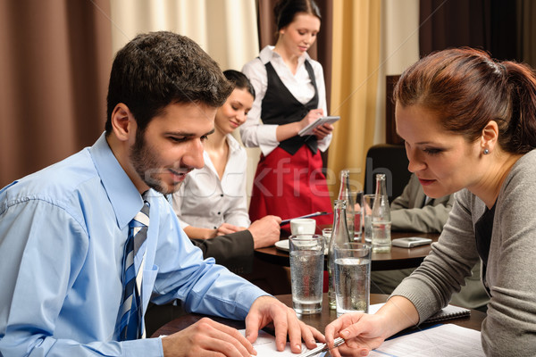 Business meeting people dealing at restaurant  Stock photo © CandyboxPhoto