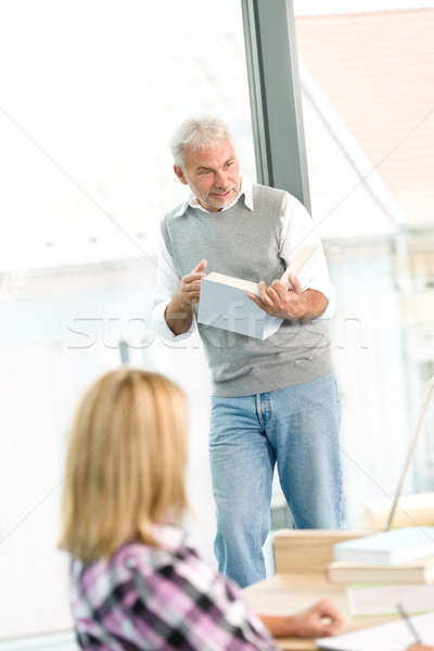 High school student with professor Stock photo © CandyboxPhoto