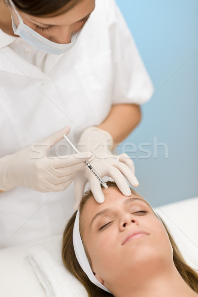 Botox-Injektion Schönheit Medizin Behandlung Frau kosmetischen Stock foto © CandyboxPhoto