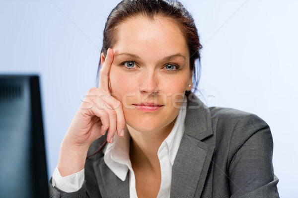 Calm confident businesswoman looking at camera Stock photo © CandyboxPhoto