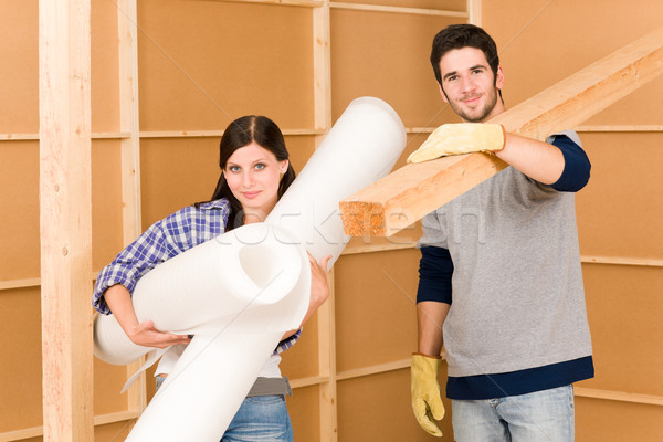 Home improvement young couple work on renovations Stock photo © CandyboxPhoto