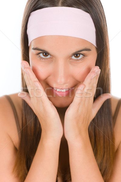 Adolescente problema cuidado de la piel blanco cara Foto stock © CandyboxPhoto