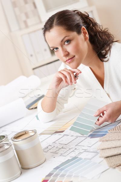 Young female interior designer working at office  Stock photo © CandyboxPhoto
