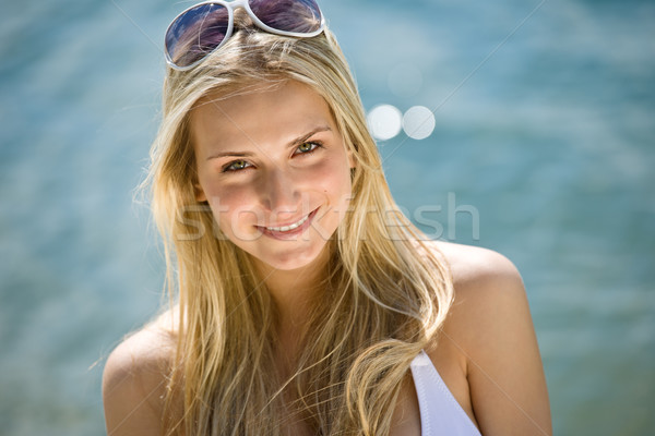 Rubio mujer gafas de sol mar verano bikini Foto stock © CandyboxPhoto