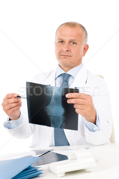 Mature senior doctor male hold x-ray Stock photo © CandyboxPhoto