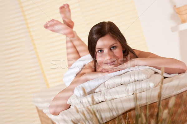 Spa jonge vrouw wellness massage behandeling therapie Stockfoto © CandyboxPhoto