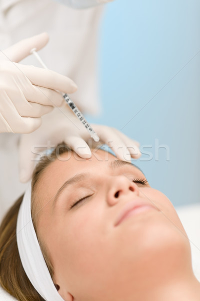 Botox-ul injectie femeie cosmetic medicină tratament Imagine de stoc © CandyboxPhoto