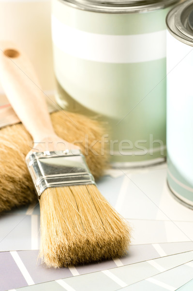 Selection of painting supplies brush and can Stock photo © CandyboxPhoto