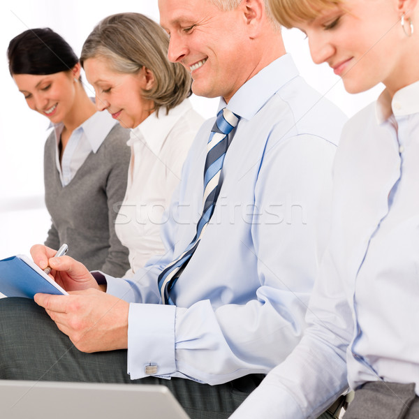 Interview business people waiting study report Stock photo © CandyboxPhoto