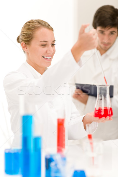 Scienziati laboratorio test vaccinazione virus studente Foto d'archivio © CandyboxPhoto