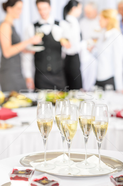 Champagne toast glasses for meeting participants Stock photo © CandyboxPhoto
