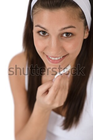 Schönheit Gesichtspflege Teenager Frau Reinigung Akne Stock foto © CandyboxPhoto