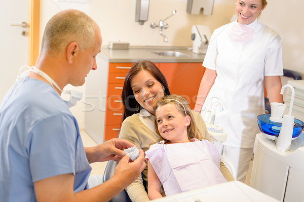Child visit dentist surgery with mother Stock photo © CandyboxPhoto