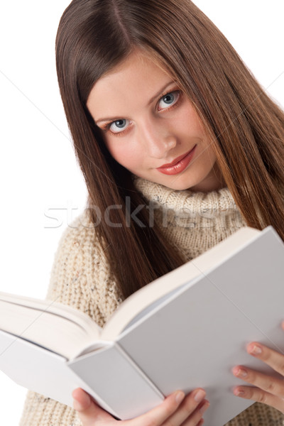 Ritratto giovani felice donna libro indossare Foto d'archivio © CandyboxPhoto