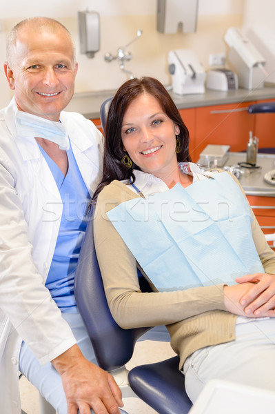 Dentist and female patient at surgery office Stock photo © CandyboxPhoto