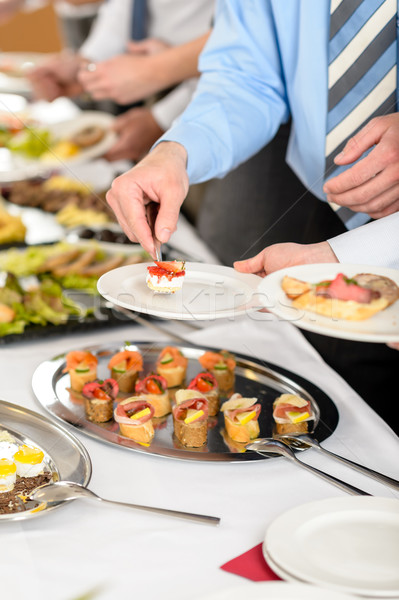 Snacks buffet at business company meeting Stock photo © CandyboxPhoto