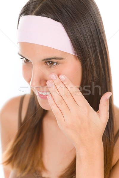 Teenager problem skin care - young woman Stock photo © CandyboxPhoto