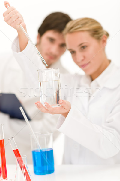 Científicos laboratorio productos químicos pruebas virus vacunación Foto stock © CandyboxPhoto