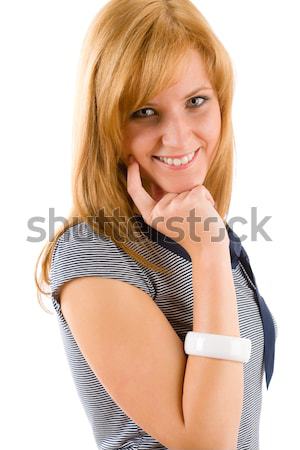 Young woman fashion portrait in marine outfit Stock photo © CandyboxPhoto