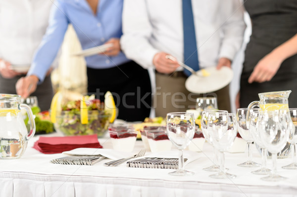 Stock photo: Business catering service people at meeting 
