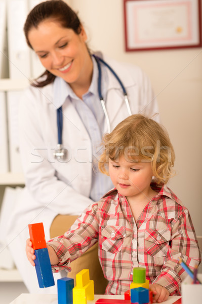 Visit at pediatrician child girl playing Stock photo © CandyboxPhoto