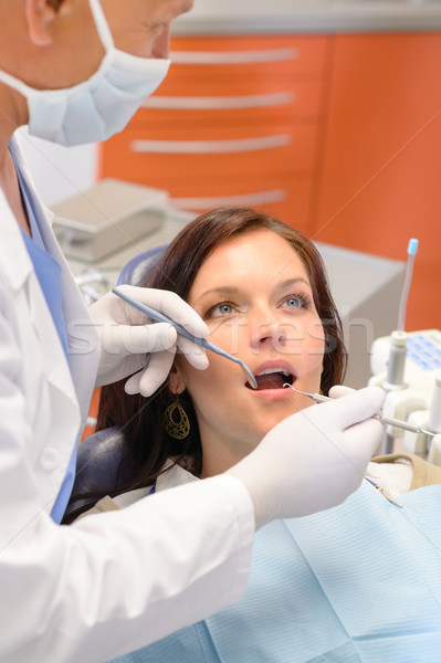 Healthy patient at dentist office Stock photo © CandyboxPhoto