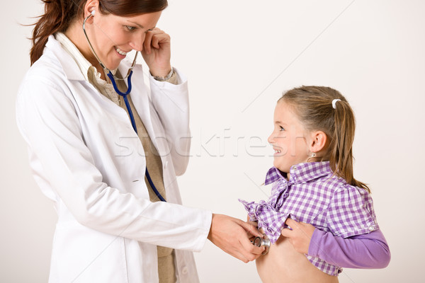 Сток-фото: женщины · врач · ребенка · стетоскоп · медицинской