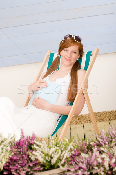 夏天 陽台 女子 放鬆 躺椅 商業照片 © CandyboxPhoto