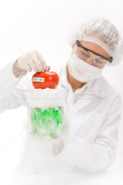 Genetic inginerie om de ştiinţă laborator testarea Imagine de stoc © CandyboxPhoto