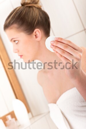 Body care: Woman shaving armpit with razor Stock photo © CandyboxPhoto