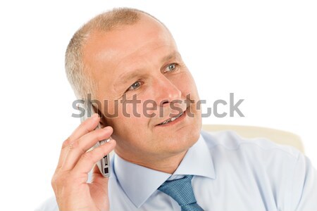Smiling businessman on phone close-up portrait Stock photo © CandyboxPhoto