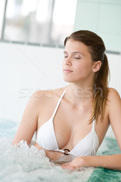 Swimming pool - beautiful woman in bikini Stock photo © CandyboxPhoto