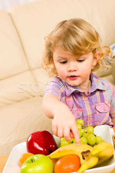 Little girl wants fruit pointing at banana  Stock photo © CandyboxPhoto
