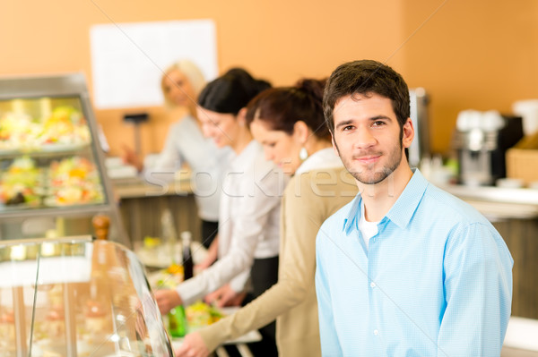 Business man take cafeteria lunch food Stock photo © CandyboxPhoto