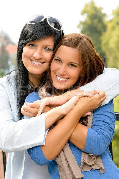 Teen and her mother embracing outdoors bonding Stock photo © CandyboxPhoto