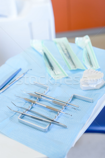 Fogászati felszerelés közelkép műtét asztal közelkép felszerlés Stock fotó © CandyboxPhoto