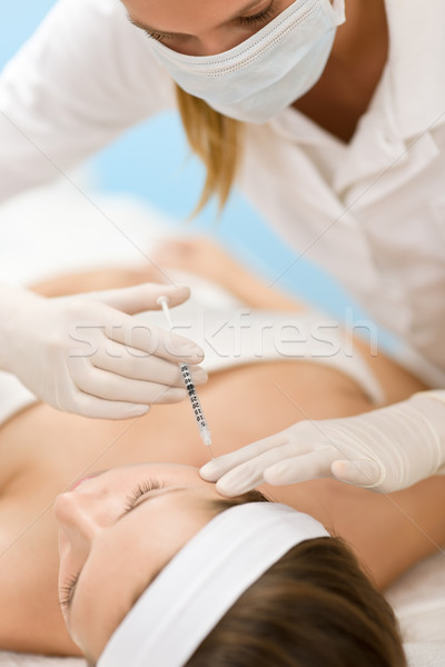 Botox-Injektion Schönheit Medizin Behandlung Frau kosmetischen Stock foto © CandyboxPhoto