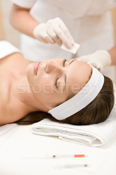 Botox kobieta kosmetycznych muzyka leczenie Zdjęcia stock © CandyboxPhoto