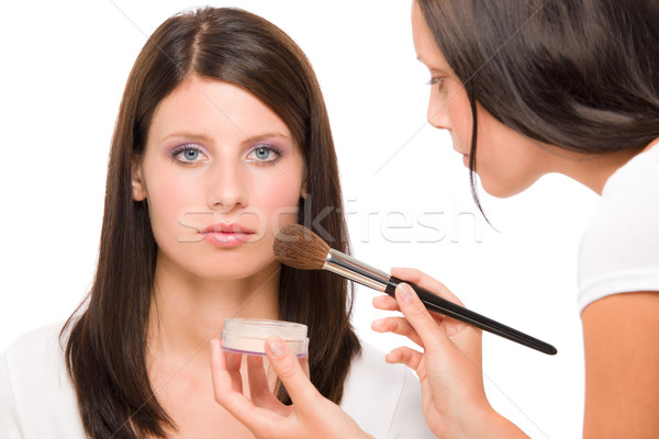 Imagine de stoc: Make-up · artist · femeie · modă · model · praf