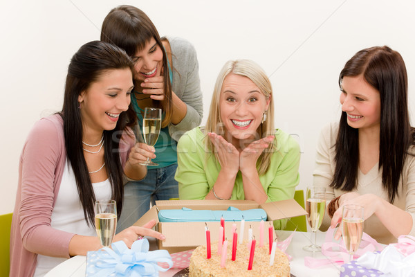 Birthday party - surprised woman celebrate  Stock photo © CandyboxPhoto
