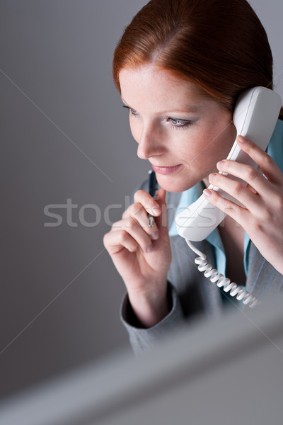 Réussi exécutif femme d'affaires téléphone bureau femme [[stock_photo]] © CandyboxPhoto