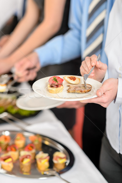 Snacks buffet business bedrijf vergadering catering Stockfoto © CandyboxPhoto