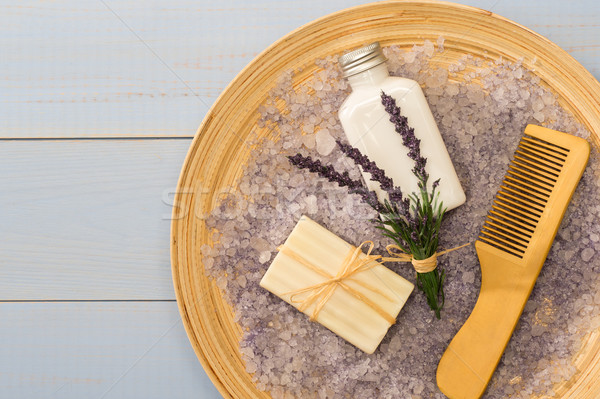 Lavendel kosmetischen Produkte Holz Kamm natürlichen Stock foto © CandyboxPhoto