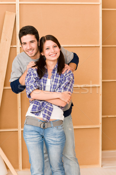 Melhoramento da casa jovem feliz casal juntos Foto stock © CandyboxPhoto