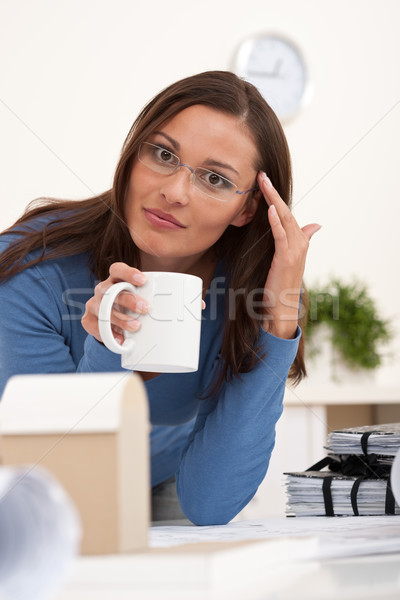 Attractive female architect working at the office Stock photo © CandyboxPhoto