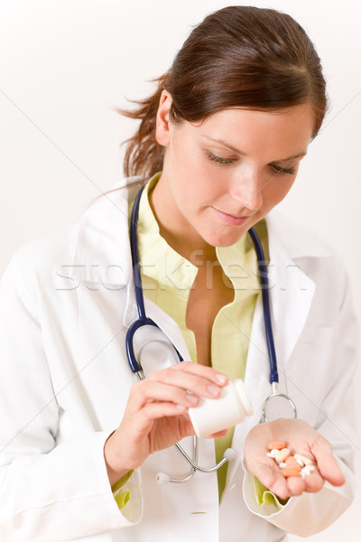 Kobiet lekarza stetoskop tabletka Zdjęcia stock © CandyboxPhoto