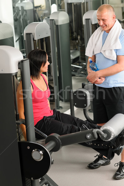 Personal trainer at fitness center show exercise Stock photo © CandyboxPhoto