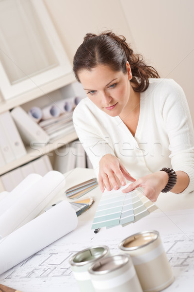 Young female interior designer working at office  Stock photo © CandyboxPhoto