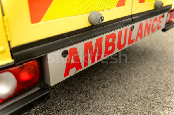 Ambulance car from behind sign Stock photo © CandyboxPhoto